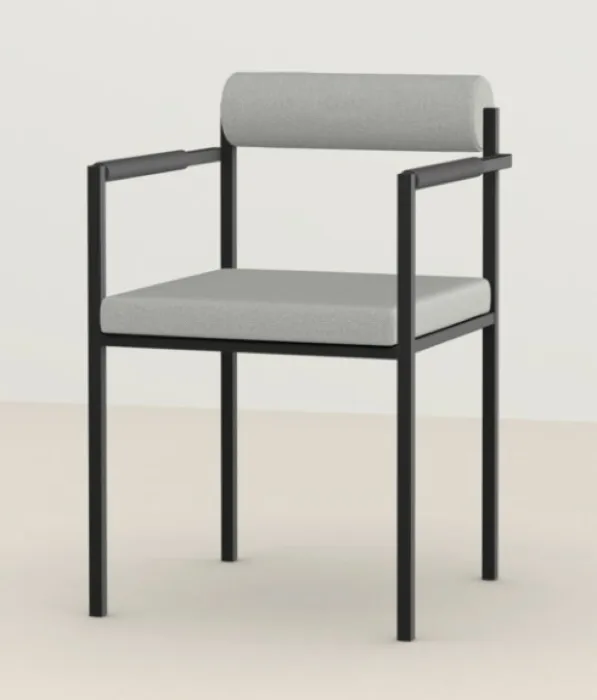 Studio Henk Bolster zwart frame eetkamerstoel - met armleuningen-Hallingdal 65 123 Alleen Vandaag