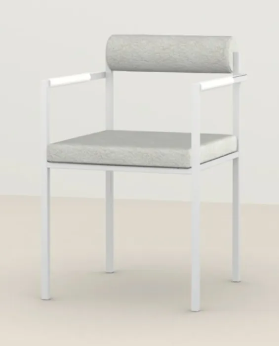 Studio Henk Bolster wit frame eetkamerstoel - met armleuningen-Bear 200 Superprijs