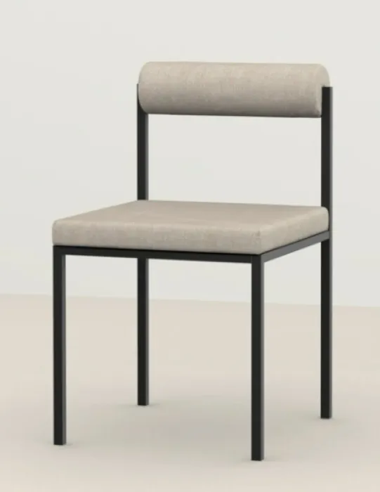 Studio Henk Bolster zwart frame eetkamerstoel-Orion Cream 02 Lage Kosten