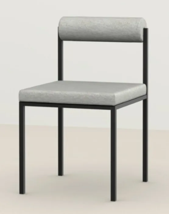 Express Levering Studio Henk Bolster zwart frame eetkamerstoel-Bear 200
