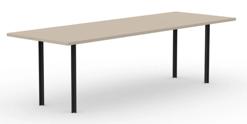 Studio Henk Cross eetkamertafel-180x90 cm-HPL unilin oatmeal beige Betrouwbaar