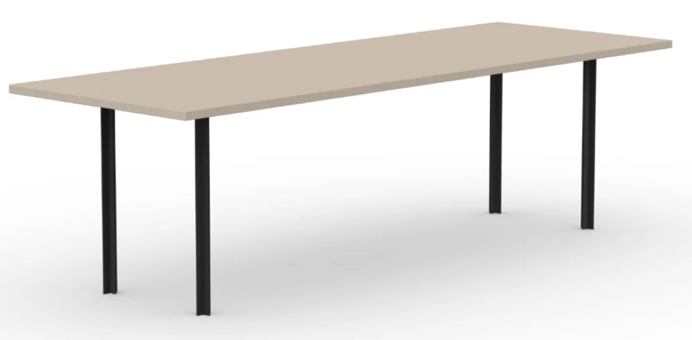 Studio Henk Cross eetkamertafel-260x90 cm-HPL unilin oatmeal beige Gratis Retour