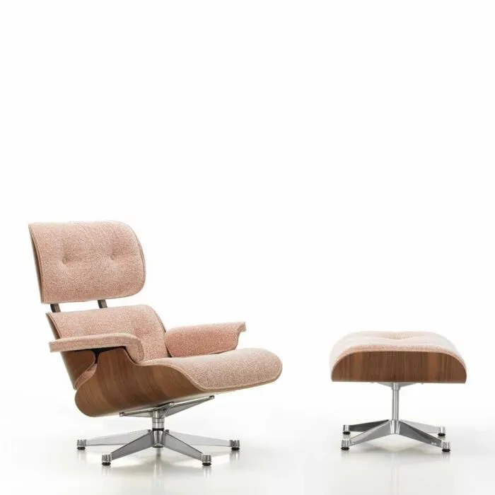 Populair Vitra Eames Lounge Chair fauteuil en ottoman - gestoffeerd - walnoot