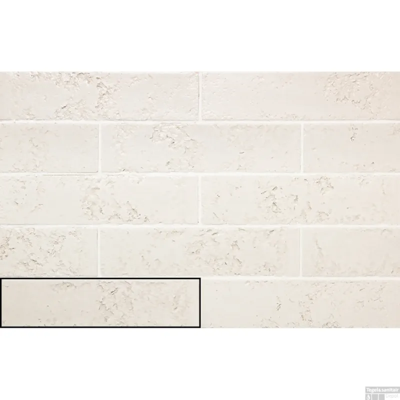 Wandtegel Stardos Pukka 6,4x26 cm Cotton White (Doosinhoud 0,5 m2) Actieprijs