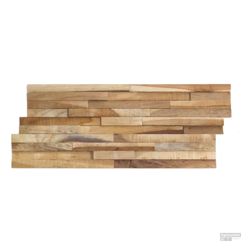 Populair Mozaiek Hout Old Teak (P 30) 50x20 cm (Doosinhoud 1m2)