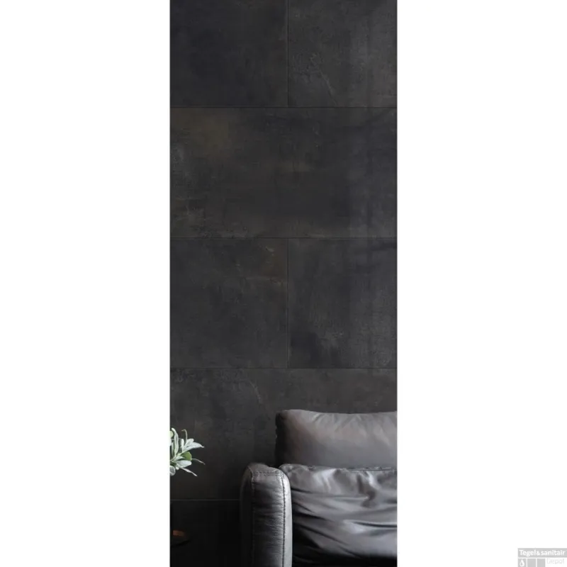 Lage Kosten Vloertegel EnergieKer Magnetic Black 60x120 cm Zwart (doosinhoud 1.44m2)