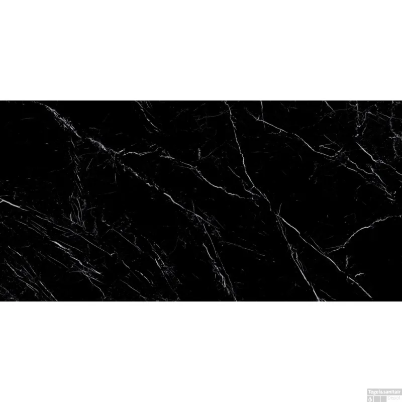 Premium Vloertegel Energieker Ekxtreme Naturale 60X120 cm Marquina Black (Doosinhoud 1,44M2)