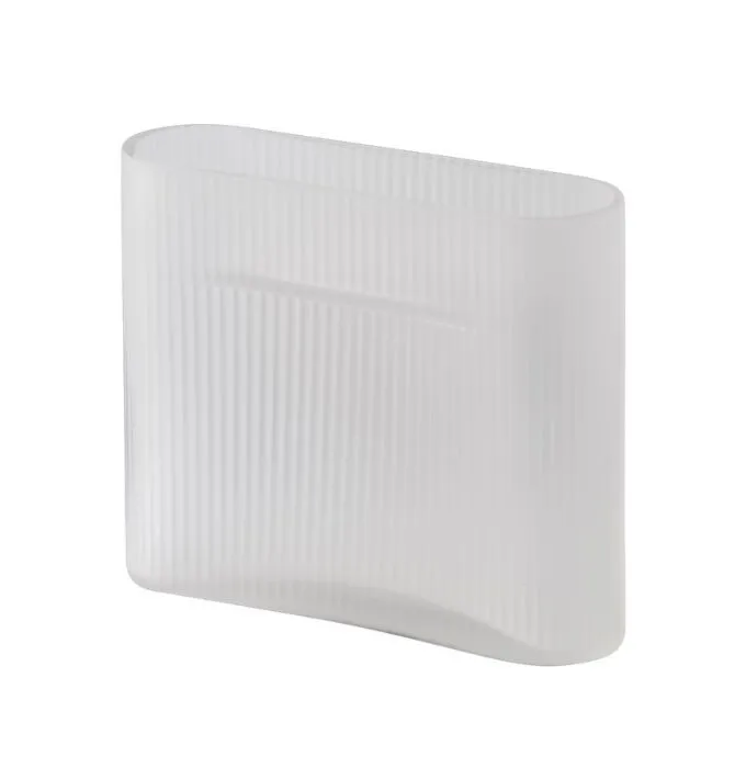 Rechtstreeks Van De Fabrikant muuto Ridge vaas-White Frosted Glass-Extra Small