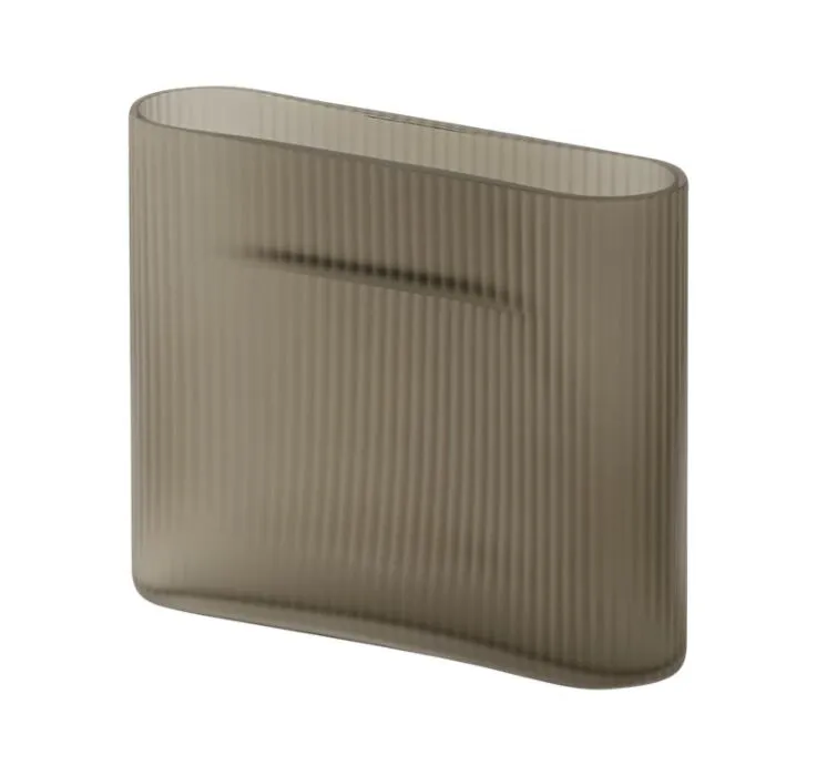 Uitverkoop muuto Ridge vaas-Taupe Frosted Glass-Extra Small