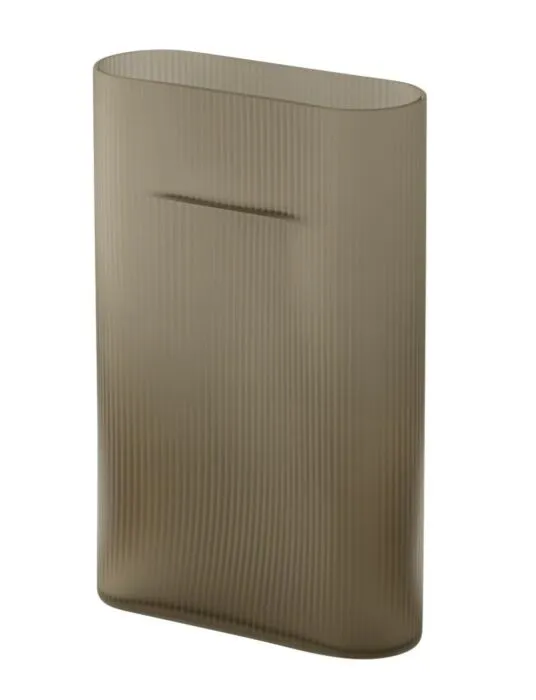 muuto Ridge vaas-Taupe Frosted Glass-Small Koop Vandaag