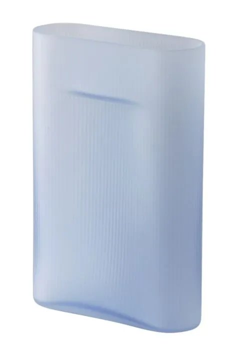 muuto Ridge vaas-Light Blue Frosted Glass-Small Gereduceerde Prijs