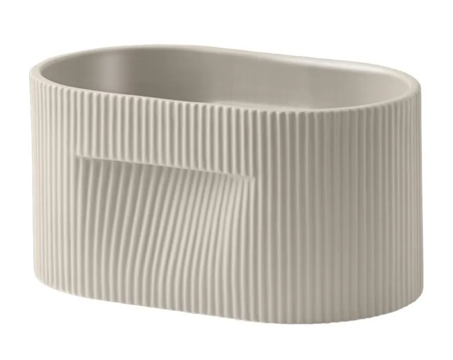 Fabrieksprijs muuto Ridge bloempot-Beige-H 13 cm