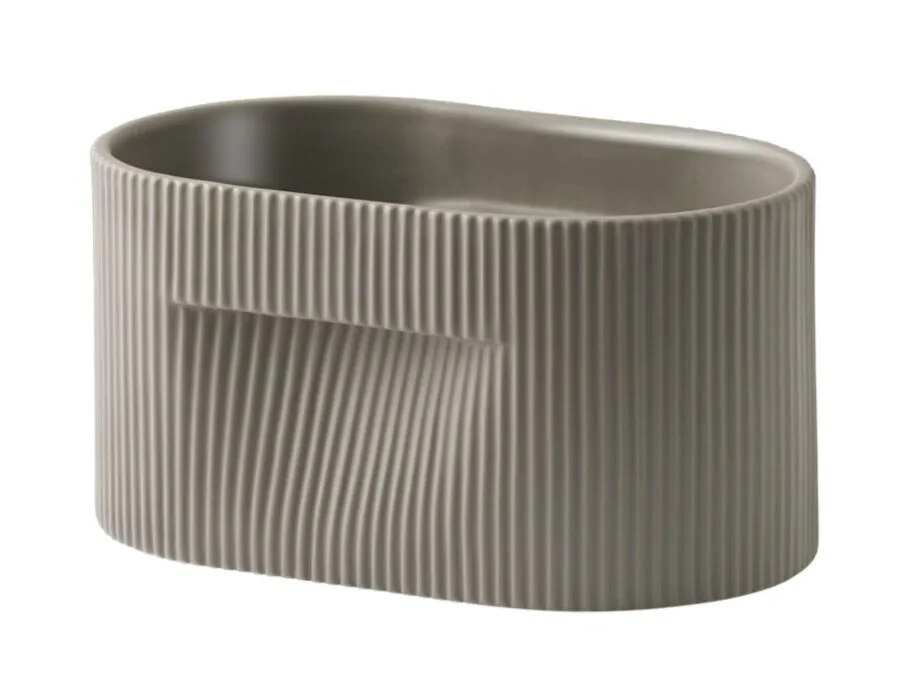 Express Levering muuto Ridge bloempot-Taupe-H 13 cm