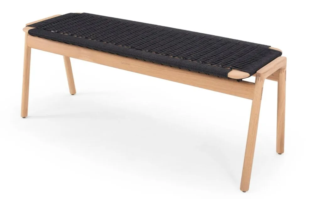 Lage Kosten Gazzda Klupa bankje-160 cm-Black paper cord