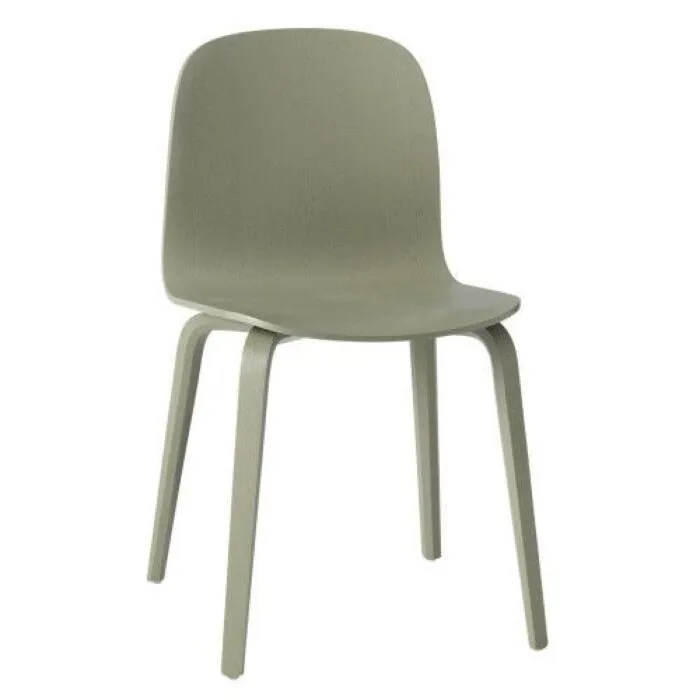 muuto Visu Wood stoel-Dusty green OUTLET Exclusieve Aanbieding