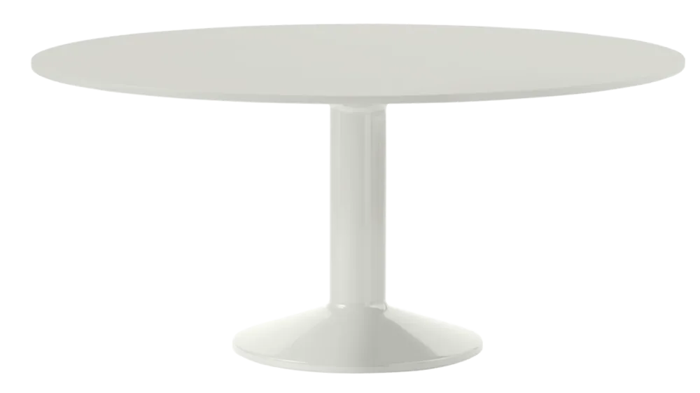 Muuto Midst tafel-Grey Linoleum/grey-∅ 160 cm Hoge Kwaliteit