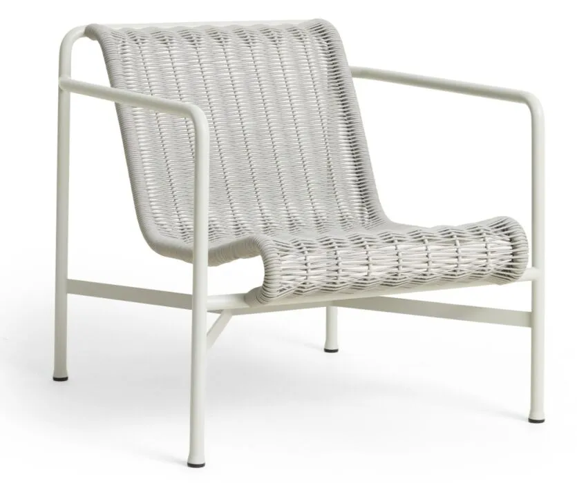 Direct Beschikbaar HAY Palissade Cord lounge stoel low-Sky Grey
