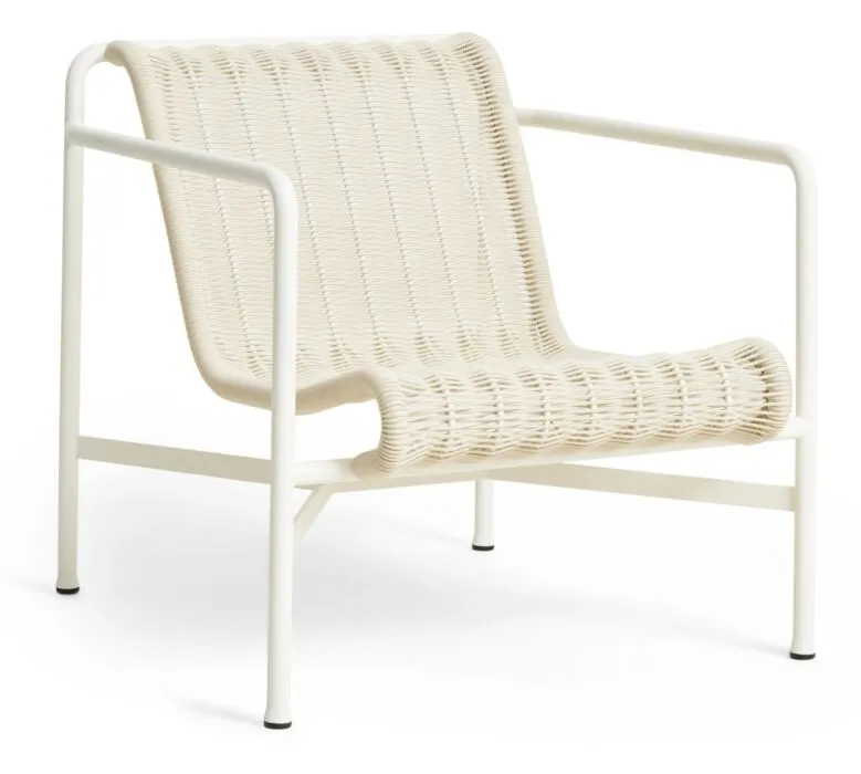Tijdelijk Beschikbaar HAY Palissade Cord lounge stoel low-Cream White