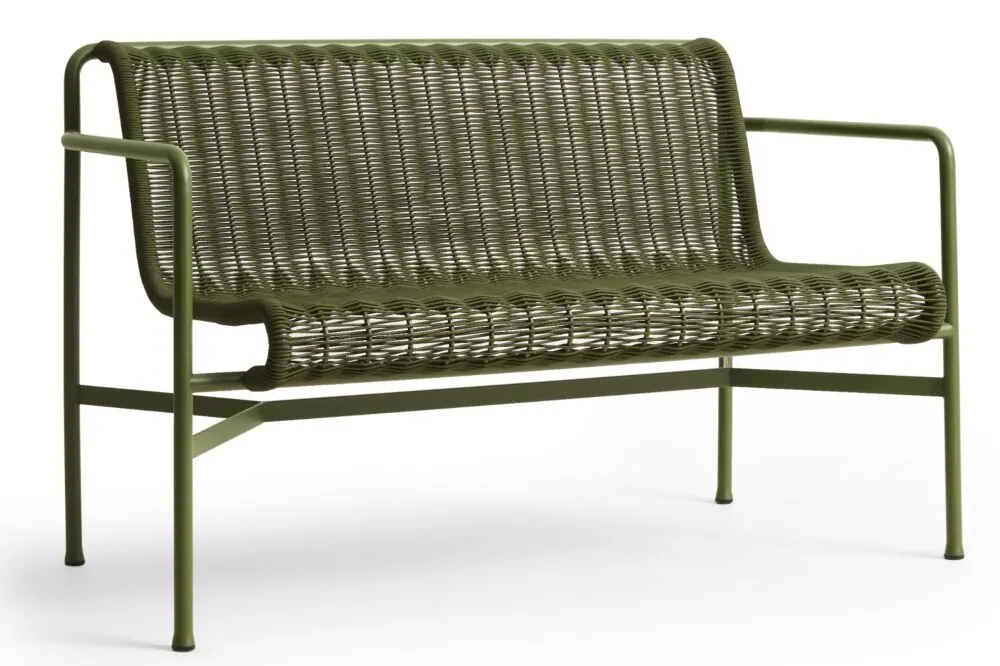 Dagaanbieding HAY Palissade Cord eetbank met armleuning-Olive