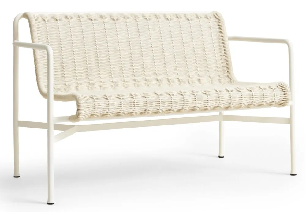 Speciale Aanbieding HAY Palissade Cord eetbank met armleuning-Cream White