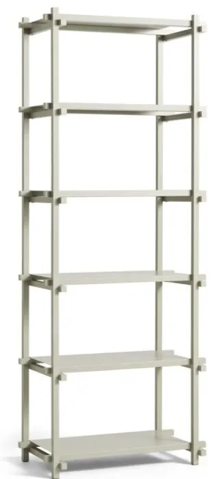 Beste Prijs HAY Woody 2.0 Column High stellingkast-Smokey grey-Water-based gelakt eikenhout