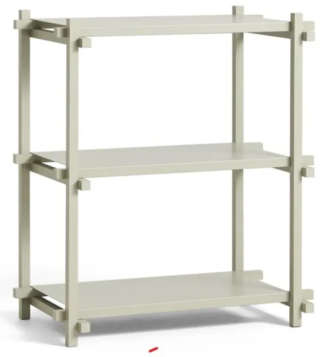 HAY Woody 2.0 Column Low stellingkast-Smokey grey-Water-based gelakt beukenhout Hete Deal