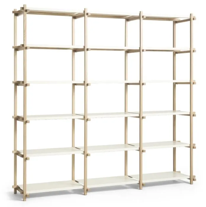 HAY Woody 2.0 High stellingkast-Almond white-Gezeept eiken Veilige Betaling