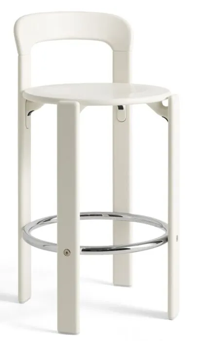 Seizoensaanbieding HAY Rey barkruk-Cream White-Zithoogte 65 cm