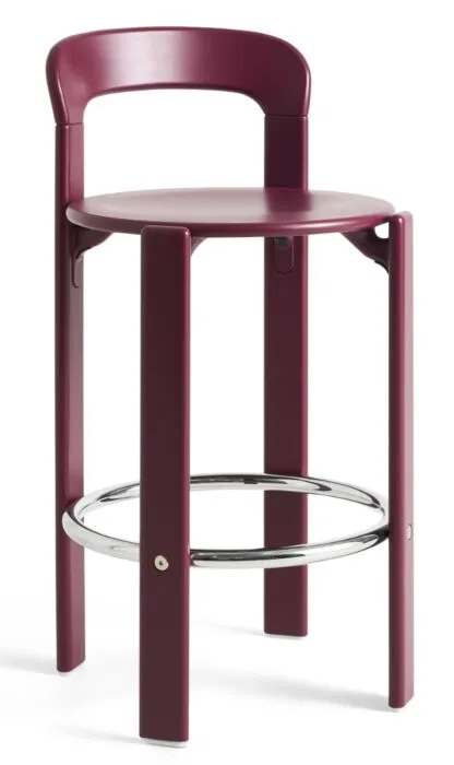 Uitverkoop HAY Rey barkruk-Grape Red-Zithoogte 65 cm