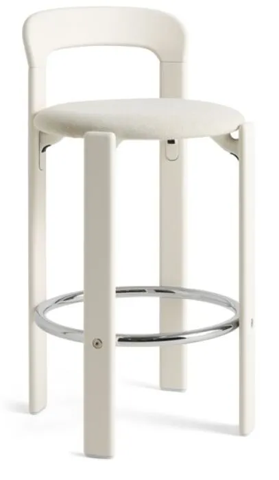 HAY Rey gestoffeerde barkruk-Cream white - Mode 011-Zithoogte 65 cm Beperkt Aanbod
