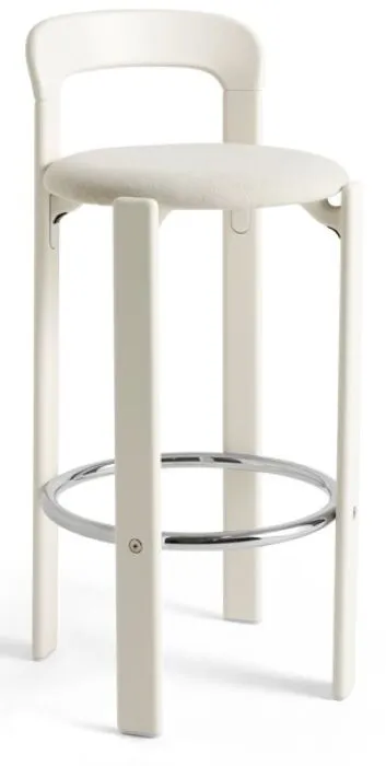 Betaalbaar HAY Rey gestoffeerde barkruk-Cream white - Mode 011-Zithoogte 75 cm