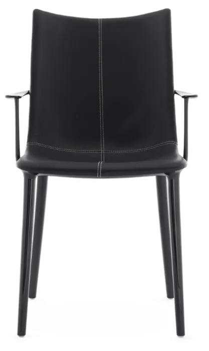 Express Levering Kartell H.H.H. leren stoel-Black/Black