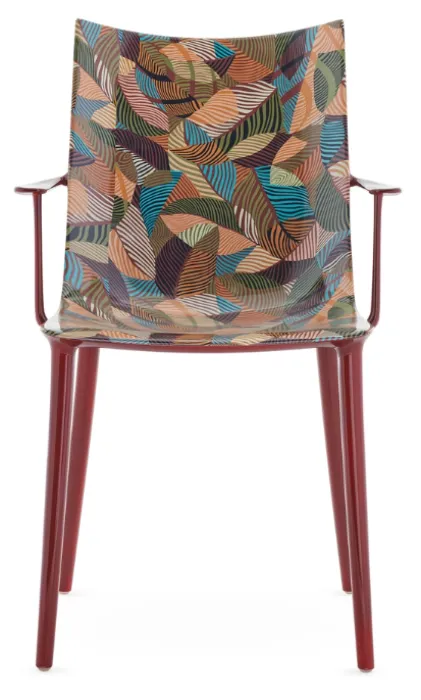 Kartell H.H.H. Graphic Impression stoel-Bordeaux Lacquer Gratis Retour
