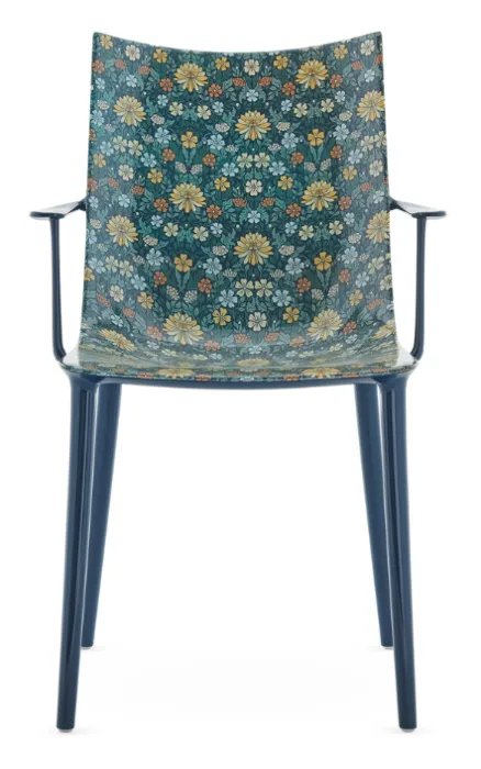Uitverkoop Kartell H.H.H. Graphic Impression stoel-Blue Ink Ochre UO