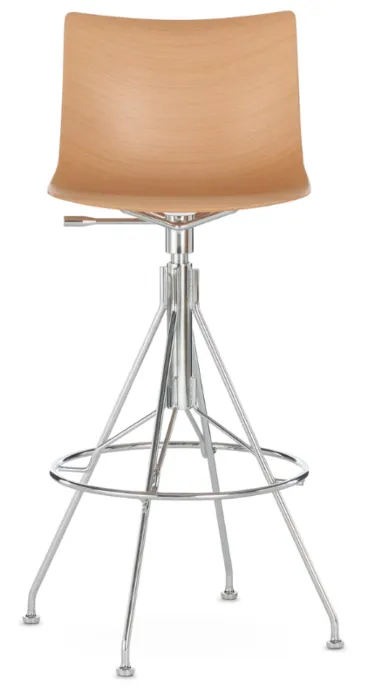Express Levering Kartell C. Koya barkruk-Light Wood/Chrome