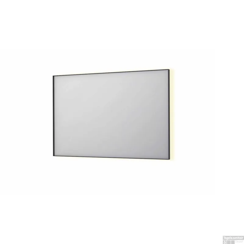 Spiegel INK SP32 120x4x80 cm Incl. Indirect LED-Verlichting Rondom en Spiegelverwarming Mat Zwart Fabrieksprijs