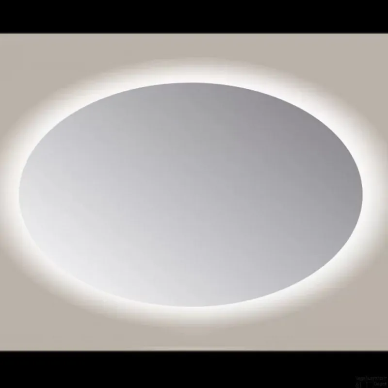 Favoriet Spiegel Sanicare Q-Mirrors 140x90 cm Ovaal Met Rondom LED Warm White en Afstandsbediening incl. ophangmateriaal