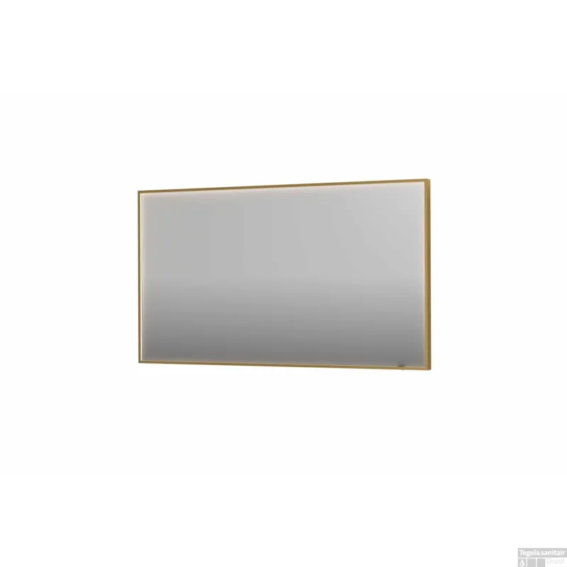 Dagaanbieding Spiegel INK SP19 140x4x80 cm incl. direct LED-Verlichting Rondom en Spiegelverwarming Mat Goud