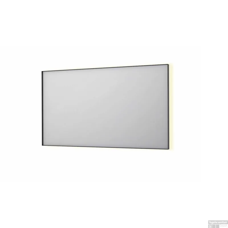 Gratis Retour Spiegel INK SP32 140x4x80 cm Incl. Indirect LED-Verlichting Rondom en Spiegelverwarming Geborsteld Metal Black