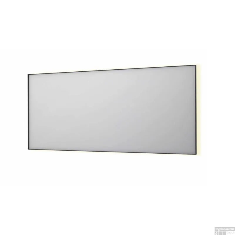 Direct Beschikbaar Spiegel INK SP32 180x4x80 cm Incl. Indirect LED-Verlichting Rondom en Spiegelverwarming Mat Zwart
