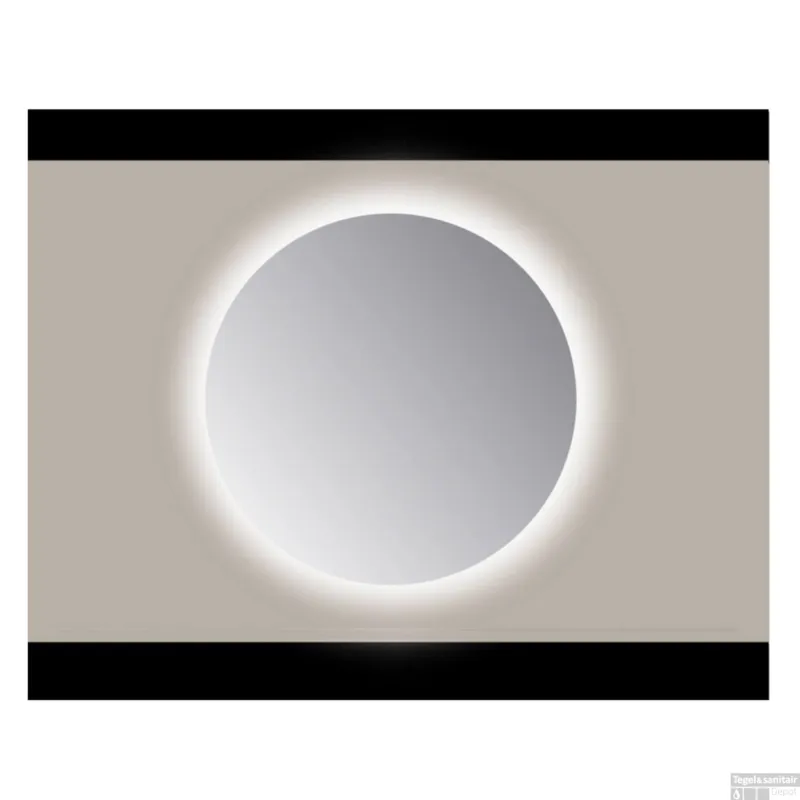 Veilige Betaling Spiegel Rond Sanicare Q 120 cm Ambi Cold White LED PP Geslepen (Met Sensor)