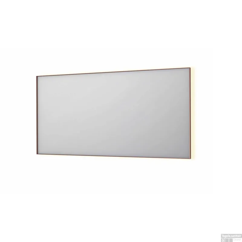 Spiegel INK SP32 160x4x80 cm Incl. Indirect LED-Verlichting Rondom en Spiegelverwarming Geborsteld Koper Op = Op