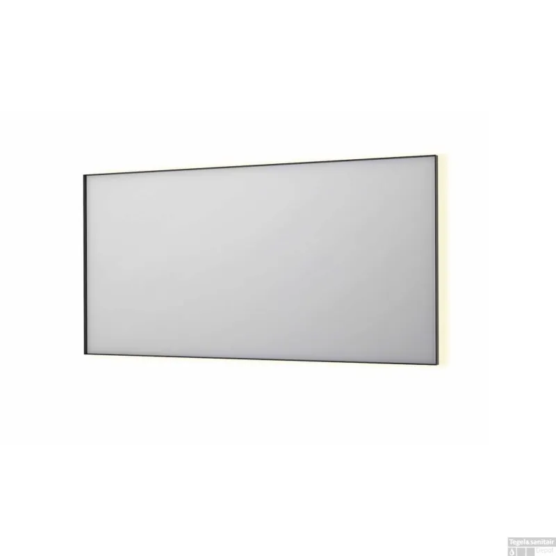 Spiegel INK SP32 160x4x80 cm Incl. Indirect LED-Verlichting Rondom en Spiegelverwarming Geborsteld Metal Black Weekendaanbieding