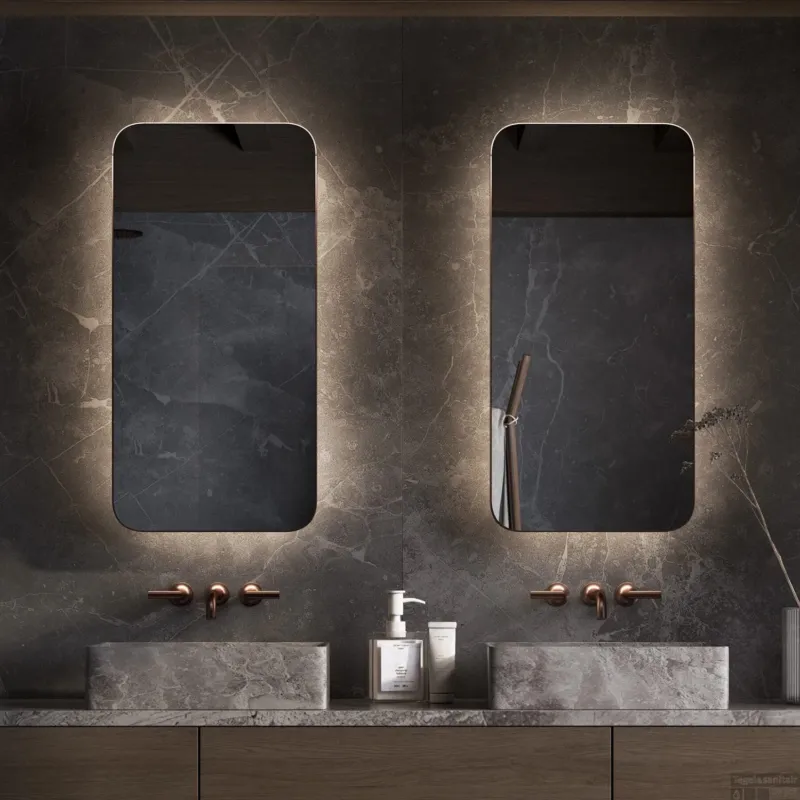 Koopje Spiegel Martens & Meijer Vegas 45x90 cm met Indirecte Verlichting, Dimbare Sensor & Spiegelverwarming Mat Wit