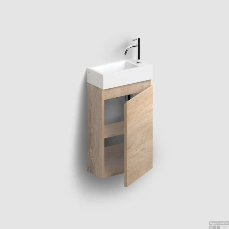 Nu Kopen Fonteinkast Clou Flush 3 Met Deur 36 cm Grieks Eikenhoutlook