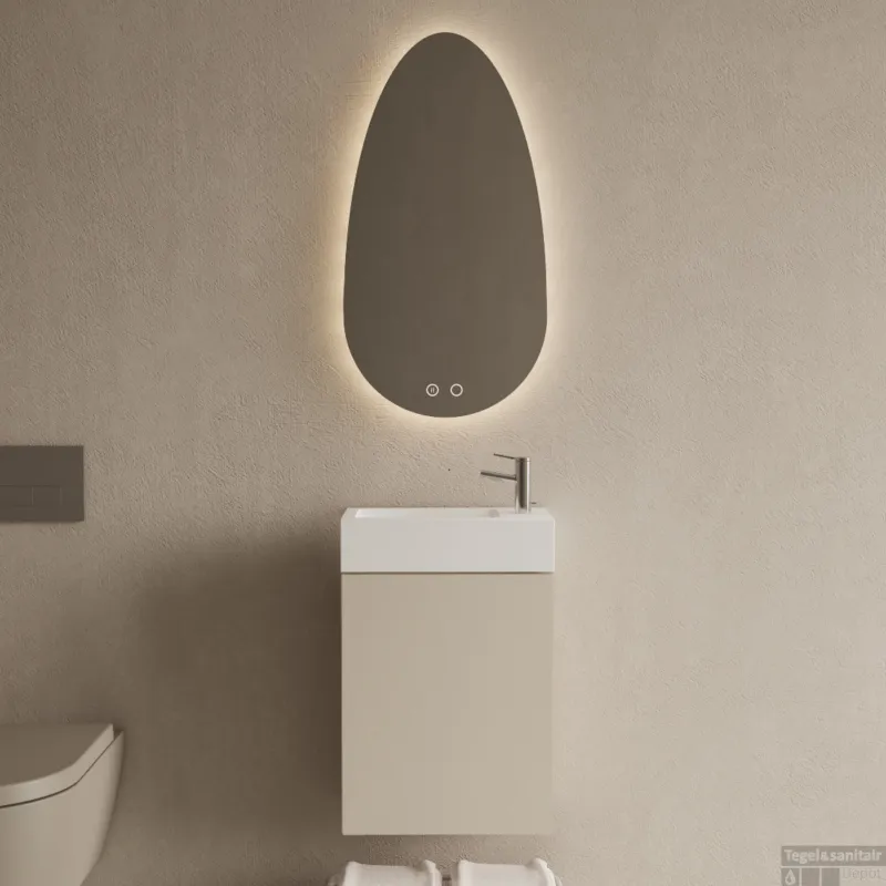 Toiletmeubel Set BWS Riga Kasjmier 40 cm Fontein Glans Wit Korting