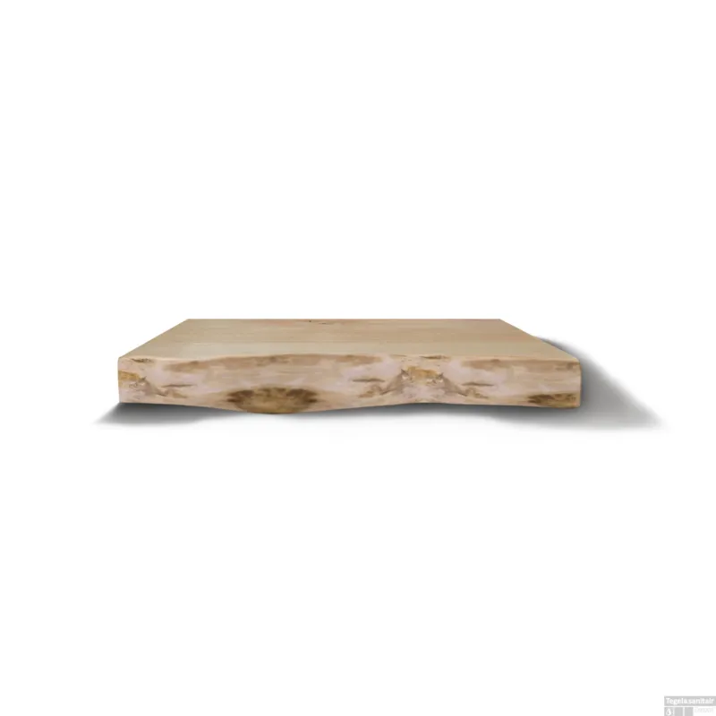 Wastafelblad Gliss Design Massief Hout Met Boomschors 90 cm Natuurlijke Olie Bestel Nu