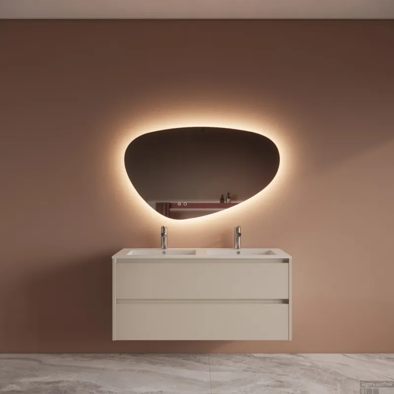 Aanbieding Badmeubelset BWS Riga Met Asia Wastafel Wit 120 cm Kasjmier