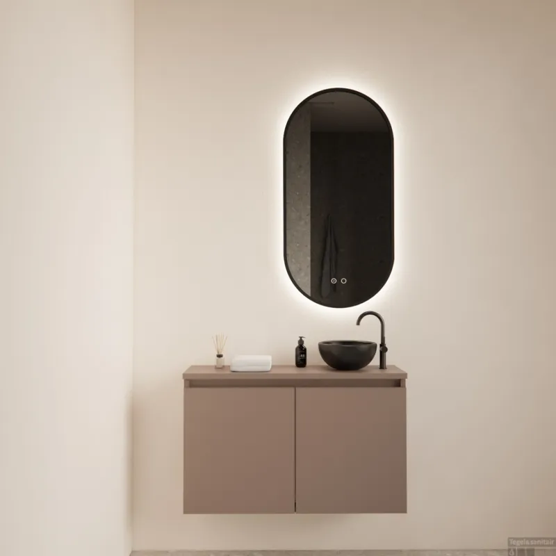Superprijs Fonteinmeubel BWS Meadow 80x50 cm Latte Incl. Topplaat