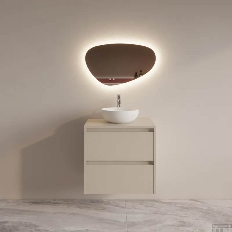 Badmeubelset BWS Riga Met Topplaat 60 cm Kasjmier Superprijs
